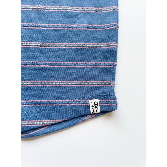 Boy's Sovereign Code Blue Striped Short Sleeve Pocket T-Shirt Size 14/16 - Picture 2 of 8